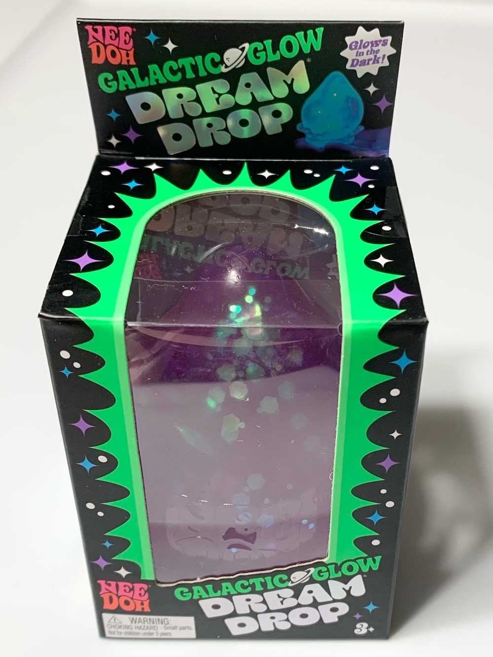NEEDOH Galactic Glow Dream Drop Squishy Toy NEW SEALED NEE DOH Purple